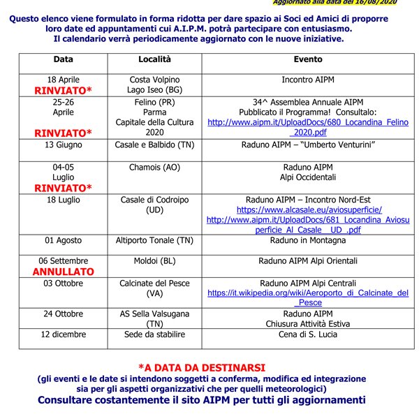 Calendario 2020